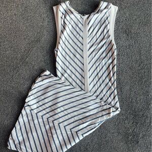 Tart Blue and Cream Striped Dress